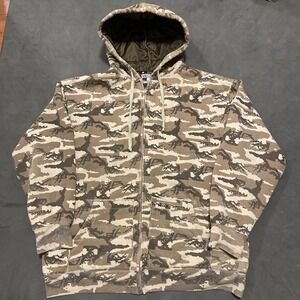 Mecca Clothing Company Camo Jacket Size XL Vintage Quilted Zip up‎ Trendy